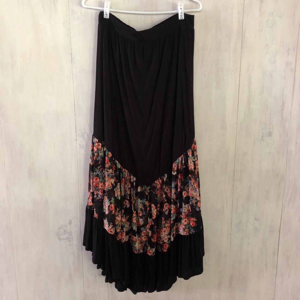 Bohemian floral maxi skirt (boho)